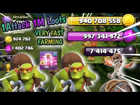 All Townhall Farming Use Super Goblin, Quickly Farming! Easy attack Goblin Super - Clash of Clans
