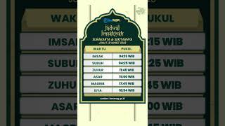 Jadwal Salat dan Imsakiyah Surakarta dan Sekitarnya, Hari Rabu 29 Maret 2023