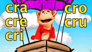 Sílabas cra cre cri cro cru - El Mono Sílabo - Videos Infantiles - Educación para Niños #
