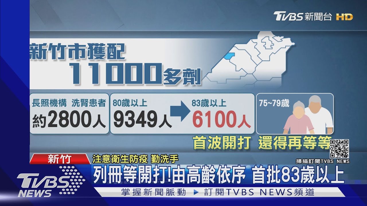 率先全國！新竹市今替長者　施打AZ疫苗