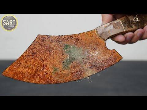 Rusty But Not Useless – Insane Meat Cleaver Restoration