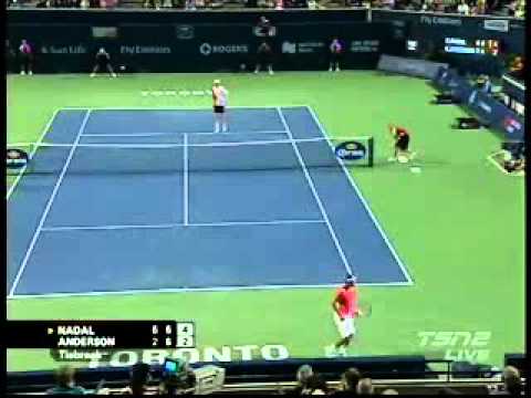 Rafael Nadal vs Kevin Anderson- RogersCup 2010 (Tie Break & Shot of the match)