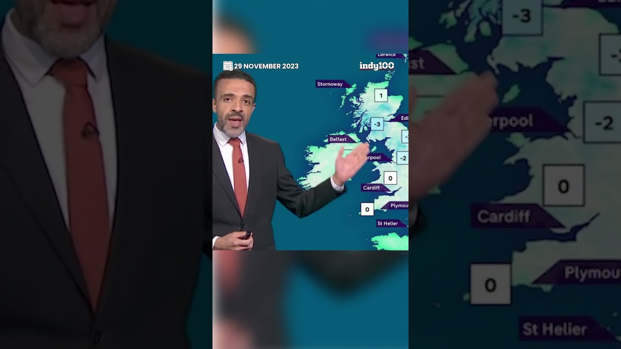 Weatherman endures creepy interruption #funny #shorts