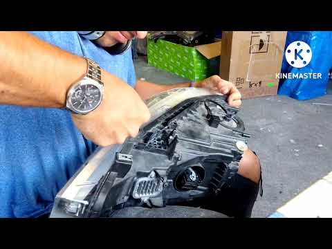 Disassemble headlight with hard sealant