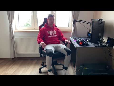 Žaidimų kėdė Marvo CH-118 Gaming Chair, Juoda-raudona video
