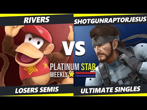 PSW S15:W13 Losers Semis - Rivers (Diddy Kong) Vs. shotgunraptorjesus (Snake) SSBU Ultimate