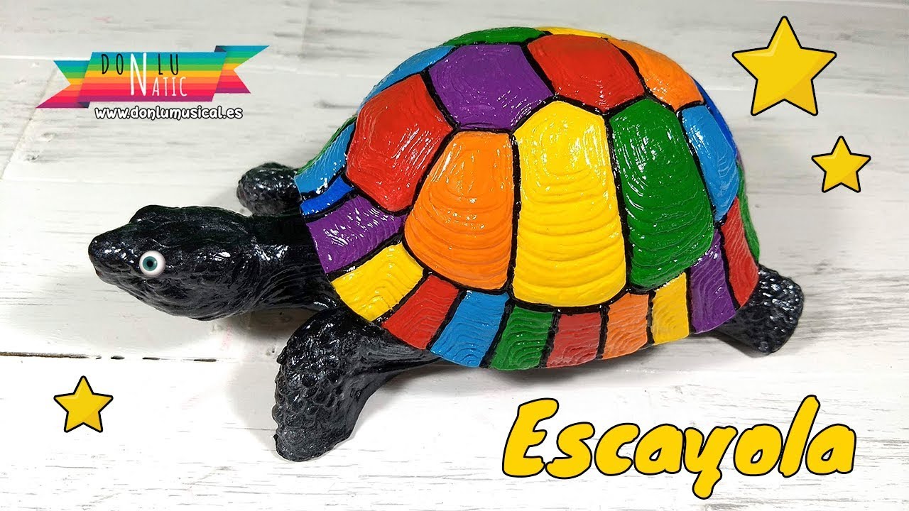 Cómo pintar figuras de escayola. Decoración multicolor