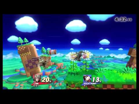 [SSB4] - When your opponent tries to spike you... : Link vs. Duck Hunt