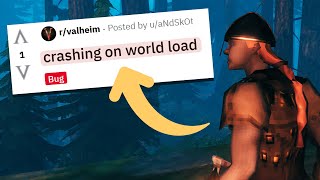 Valheim crashing on world load Potential workaround