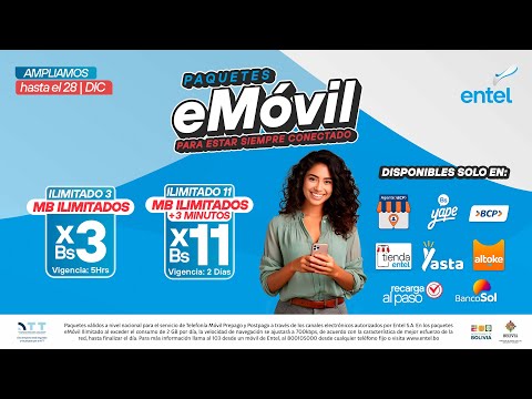 Con los paquetes eMóvil, tu conexión no se detiene 😉.