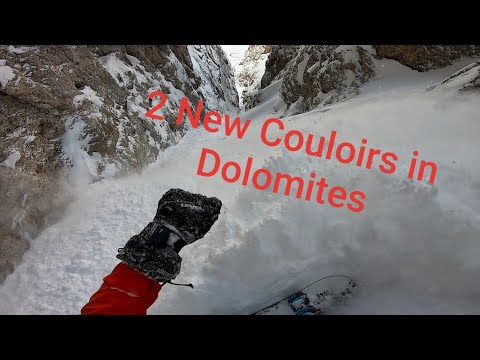 Sella Extreme Ski Couloir Dolomites Snowboard Freeride Skitour Powder First Season Tracks