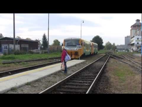 Příjezd vlaku Regionova (motorová jednotka 814) do Strunkovic