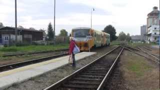 preview picture of video 'Příjezd vlaku Regionova (motorová jednotka 814) do Strunkovic'
