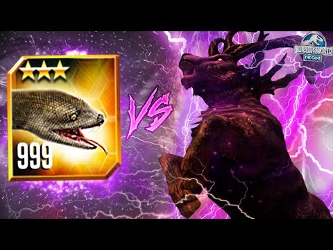 WORLD BOSS MAELSTROM 08 VS LVL 999 TITANOBOA! - Jurassic World The Game -*WORLD MEGALOCEROS BOSS* HD