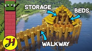 Minecraft Tutorial: Iron Age Crannog (How to Build a Survival Base)