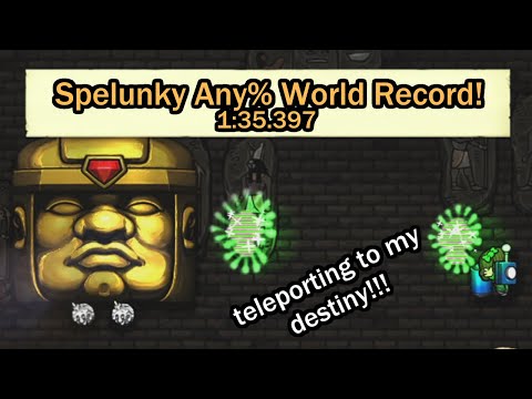 Spelunky HD Any% Speedrun World Record! (1:35.397)