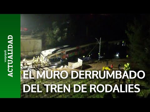 Desprendimiento del MURO con el que CHOCÓ el tren de RODALIES