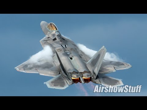 F-22 and KC-135 Arrival and Flybys - EAA AirVenture Oshkosh 2018