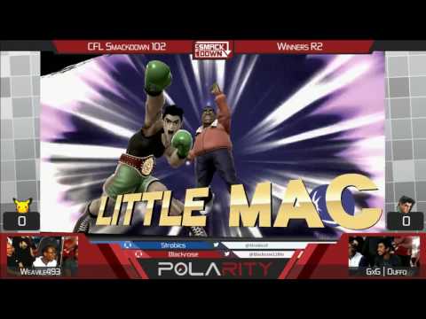 CFL Smackdown 102 WiiU - Weavile493 (Pikachu) vs GxG Duffo (Little Mac) - Winners R2