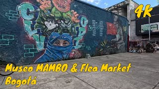 Walk Trip in Museo MAMBO & Flea Market | Bogotá [4k] 🚶📹🎨🎉❤️🌏 #walktripl29 #travel #bogotacolombia