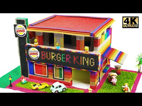 Super Creative - Build Burger King Shop Using Magnetic Balls (Satisfying) | Magnet World Series