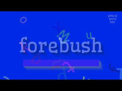 FOREBUSH - HOW TO PRONOUNCE FOREBUSH?