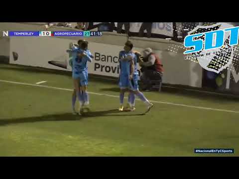 Los GOLES de ARREGUI Y AYUNTA para el triunfo de TEMPERLEY vs AGROPECUARIO por 2-0 (31/03/2023)