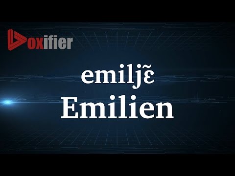 How to Pronunce Emilien in French - Voxifier.com