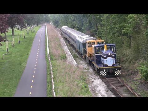 First passenger train on restored tracks! Newport, RI Secondary Rail Line - 5/17/2025