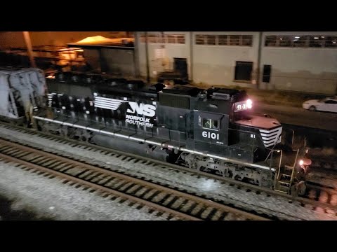 NS NV22 west 2021-01-04 with former NW SD40-2 6101