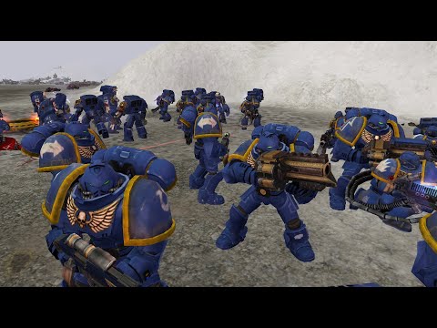 Ultramarines vs Necrons vs Death Guard vs Thousand Sons - Unification Mod - Dawn Of War Soulstorm