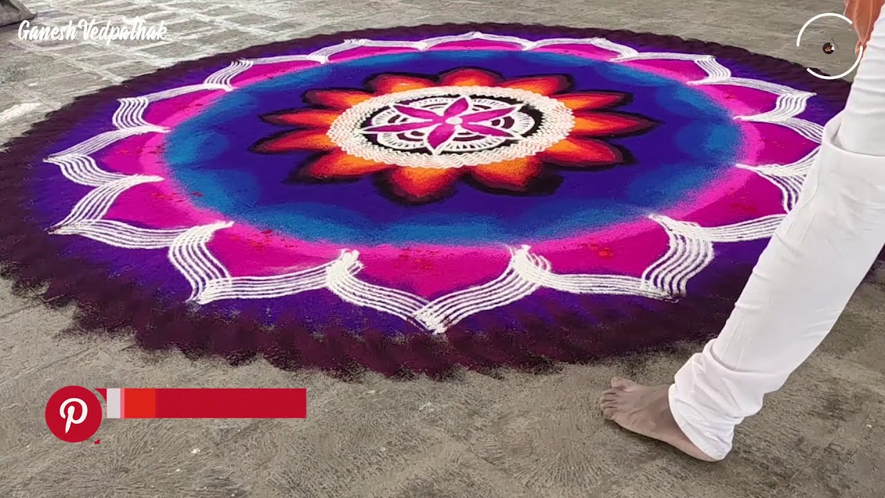 large mandala rangoli design by ganesh vedpathak