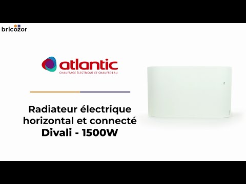Radiateur électrique chaleur douce Divali horizontal et connecté ATLANTIC