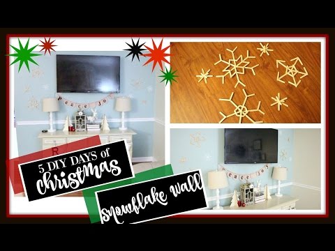 How to Make a SNOWFLAKE WALL  | 5 DIY Days of CHRISTMAS Video