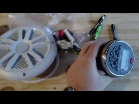 Part 2 - ATV fiberglass speaker box - Boss marine radio and 6.5 inch speakers