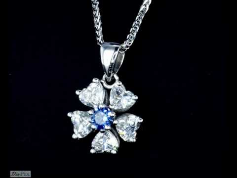 0.85 Cts Heart Shape Diamond Pendant Saphir Spring Collection Special Collection