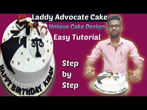 Lawyer Cake Design | Advocate Cake Meking | Lawyers Birthday Cake | How Make To #Lawyer #laddy  Cake