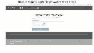 How to Reset Your STADIO Application Portal Password