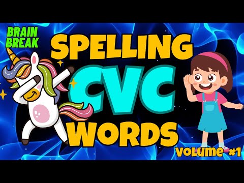 SPELLING CVC WORDS GAME VOL.1 BRAIN BREAK Science of Reading three letter words. Dolch, Heart Words
