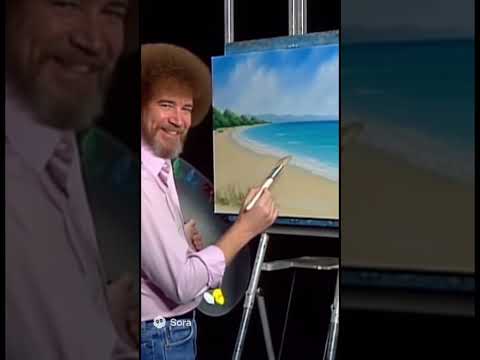 Bob Ross goes OFF SCRIPT #ai #aivideo #aiart #sora2 #bobross
