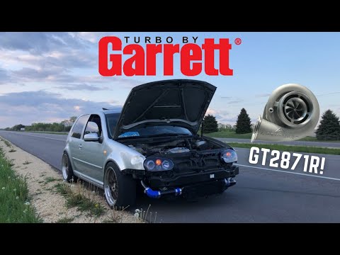 Testing Garrett gt2871r on mk4 GTI!
