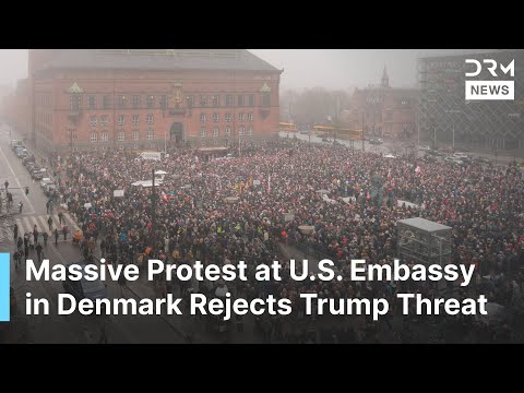 FULL: Massive Protest Erupts at U.S. Embassy in Denmark, Rejects Trump’s Threat to Greenland | AC1B