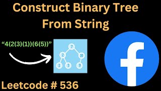 YouTube video 'CONSTRUCT BINARY TREE FROM STRING | LEETCODE 536 | PYTHON STACK SOLUTION'