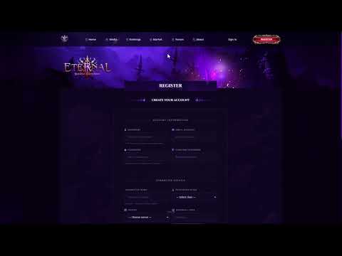 Eternal Dark Fantasy MMORPG Website Template Pixarts