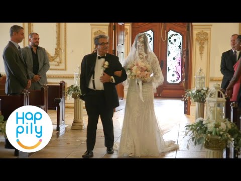 Mic Captures Dad's Wholesome Words Walking Daughter Down Aisle