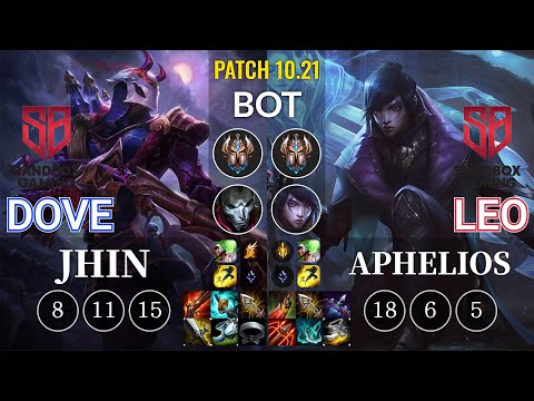 SB Dove Jhin vs SB Leo Aphelios Bot - KR Patch 10.21
