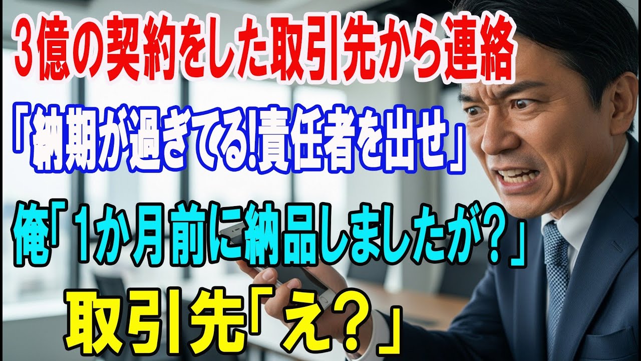 【朗読スカッと人気動画まとめ】取引先から激怒の電話「納期に遅れてるぞ！責任者を出して状況を早?