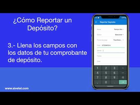 ¿Cómo reportar un depósito? – SIVETEL 💰