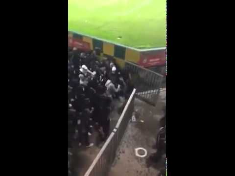 Hooligans:Fortuna Sittard clash with police 13.09.2014