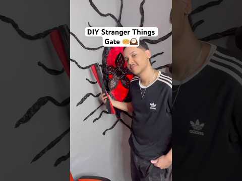 Handmade Gate from Stranger Things ❤️🖤 #strangerthings #creative #shorts #diy #craft #gate